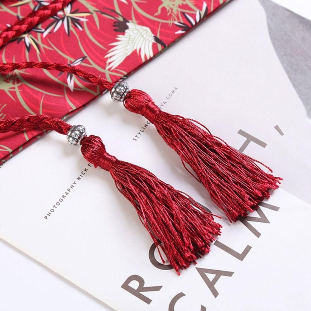 Chinese Style Cloth Wide Belt Tassel Hanfu Cummerbunds Fashion Girl