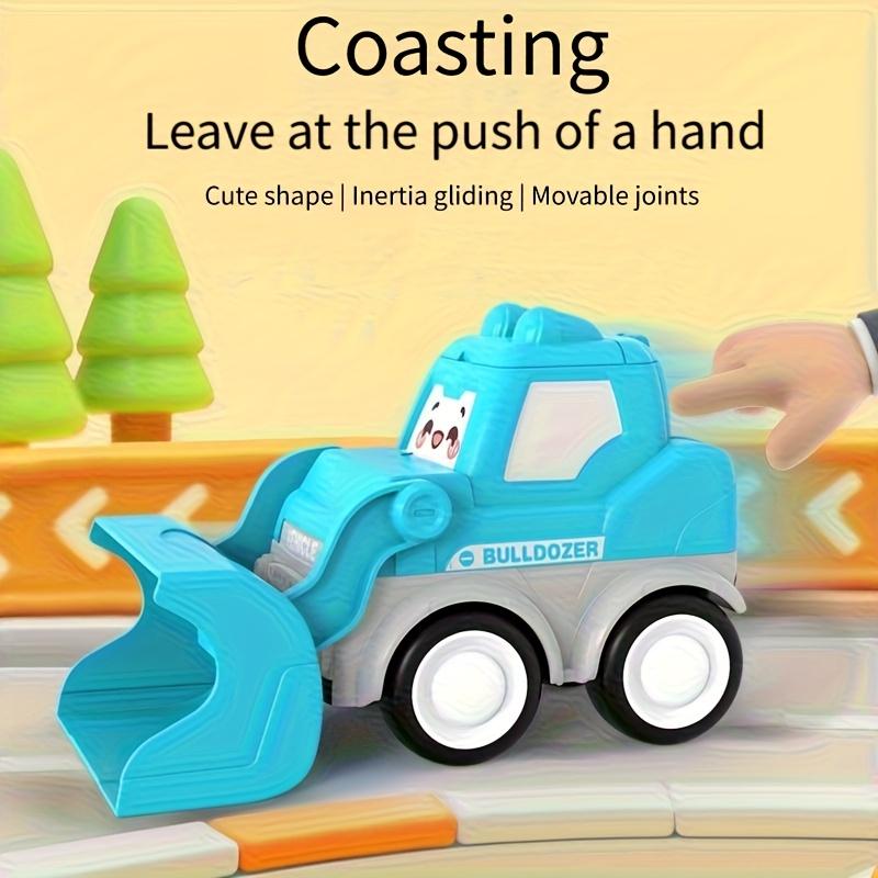 Q-Version Cartoon Trägheitsgleiten Langlebiges Gelenk Bewegliches Ingenieurspielzeugauto Lernspielzeug für Jungen und Mädchen Weihnachtsgeschenk