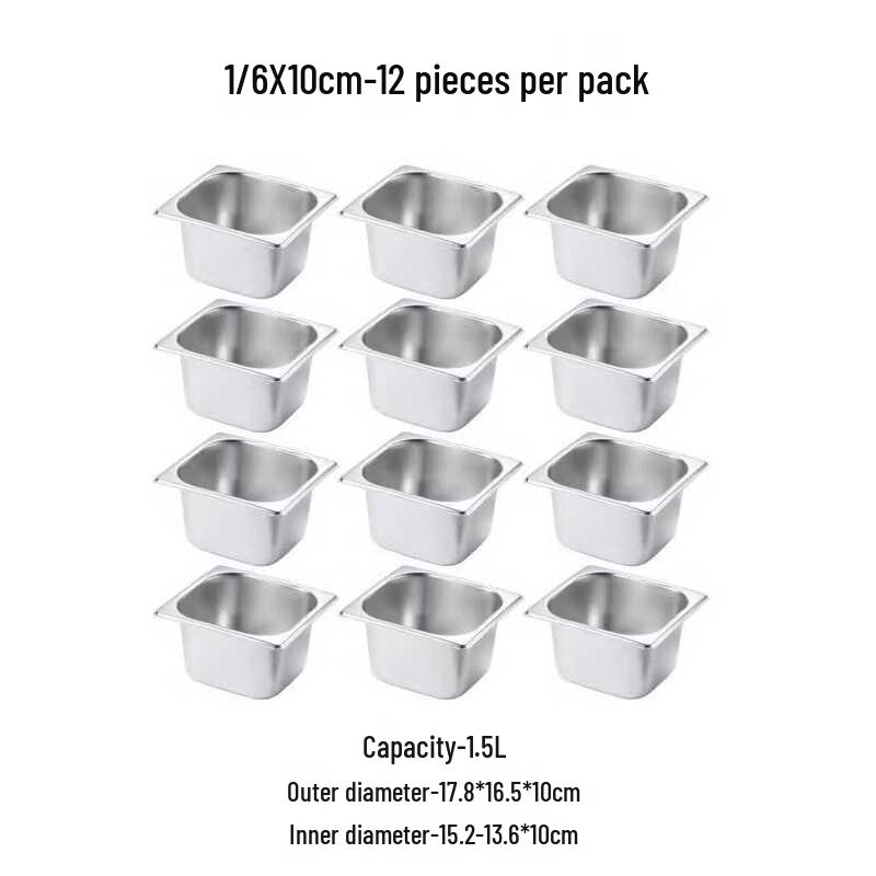 

Hàndùn Stainless Steel 1/6 GN Food Pan Set