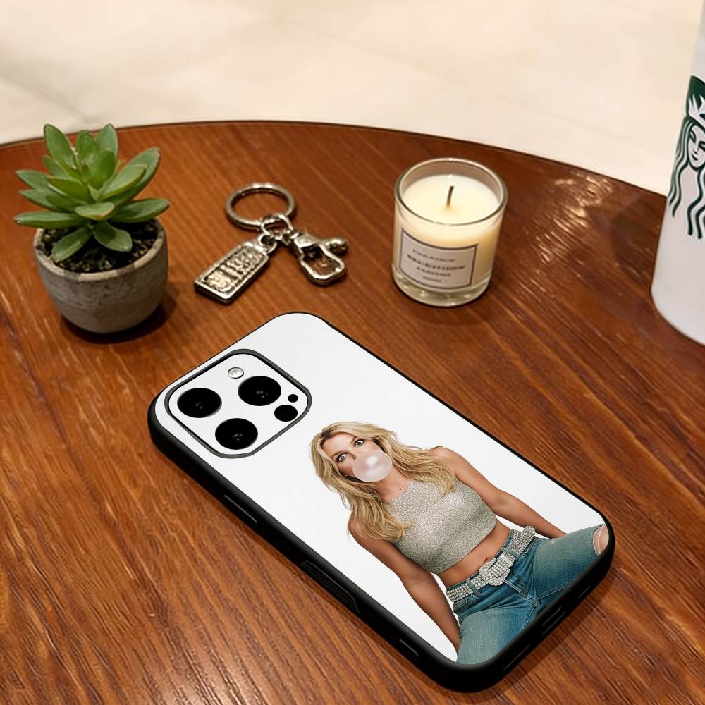Britney Spears Phone Case Soft Silicone black For IPhone 17 16 15 14 13 12 11 X XR Plus Pro Max Plus