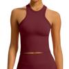 Women’s Seamless Racerback Yoga Tank Top – Belly Covering Fitness Sports Apparel