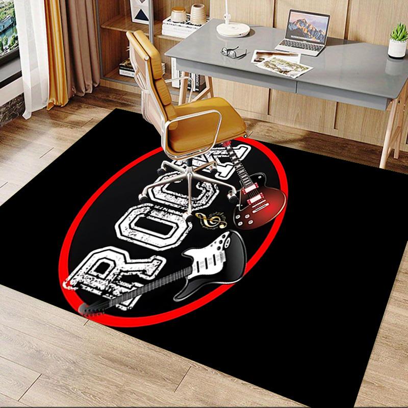1pc ROCK GUITAR Carpet Anti Slip Polyester Floor Mat for office,Bedroom