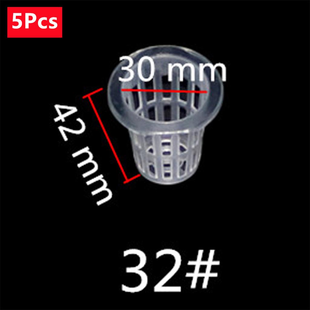 Transparent Planting Net Cup Hydroponic Colonization Mesh Pot Flower Vegetable Nursery Basket Soilless Growing Basket 5/50Pcs