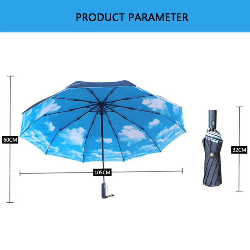 Regenschirm, winddicht, automatisch, faltbar, für Herren, Auto, Luxus-Damen, großes Geschäft, Regenschirm, Sonnenschirm, Doppel-10K-Regenschirme
