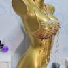European Handmade Beaded Tassel Chest Chain - Strappy Back Beach Party Accessory