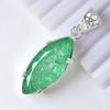 CERTIFIED 925 Sterling Silver 40 Ct Natural Green Emerald Marquise Gems Pendant MY.PD-175-NS