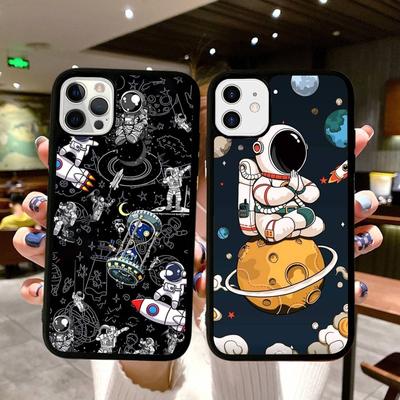 Süße Astronauten-Handyhülle Silikon PC+TPU Für Für IPhone 11 12 13 14 15 16 Plus Pro Max Hülle