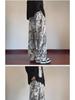 Men's Autumn Tie-Dye Loose-Fit Retro Straight Pants with Velvet