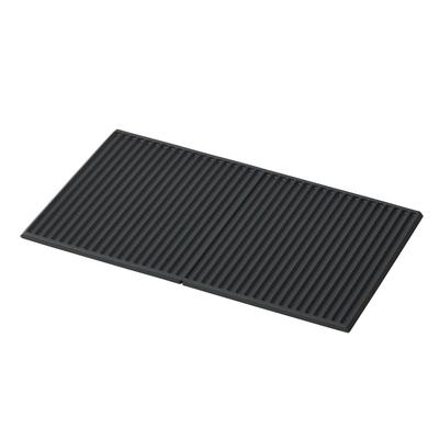 Ideaco Silicone Water Receiving Mat Width 40 X Depth 25 X Height Kitchen Drainers Sculpture Mat D Off Black 0.7cm