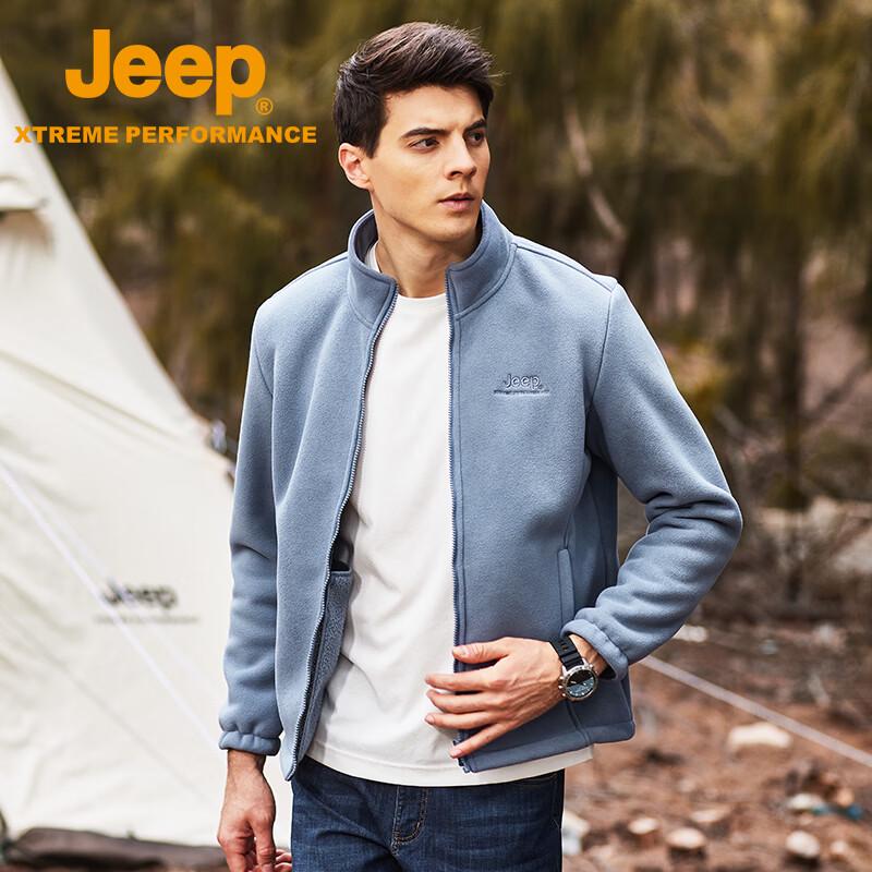 JEEP Men's Outdoor Casual Warm Fleece Jacket