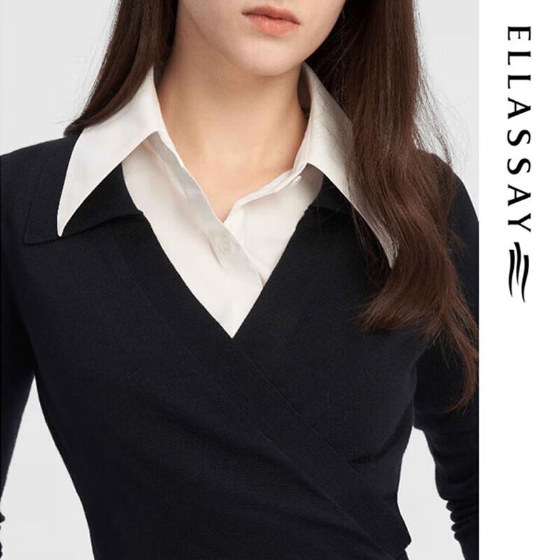 ELLASSAY Women's Merino Wool Blend Wrap Knit Cardigan