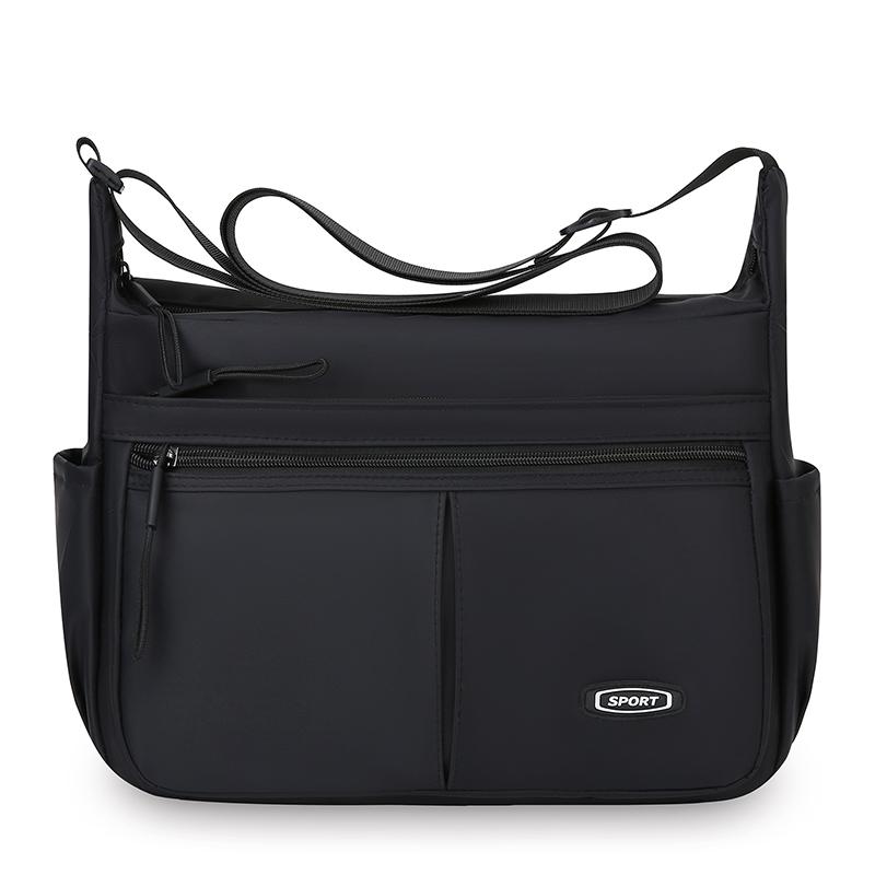 Geantă de Umăr de Afaceri de Capacitate Mare Geantă Crossbody Oxford Geantă de Navetă cu Strat Multiplu pentru Bărbați