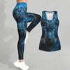 Wildtiermuster Druck Yoga Outfit für Damen Mode Workout Leggings Fitness Sport Freizeit Yoga Set Sportanzug