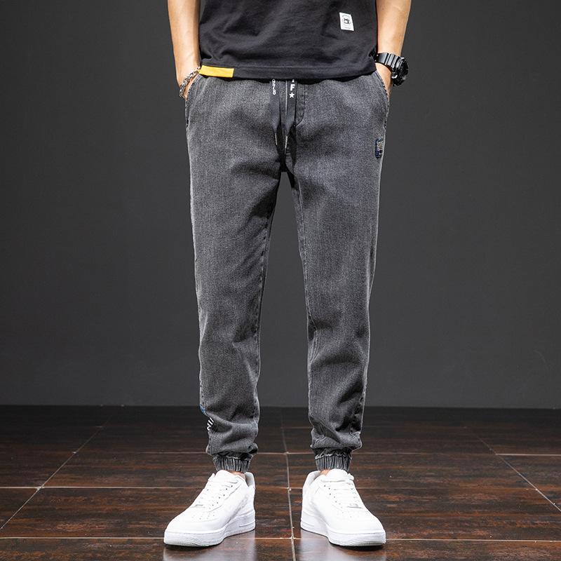 Jeans Cargo da Uomo Street Style Pantaloni Jogging in Denim da Uomo Jeans Harem Larghi Taglie Forti