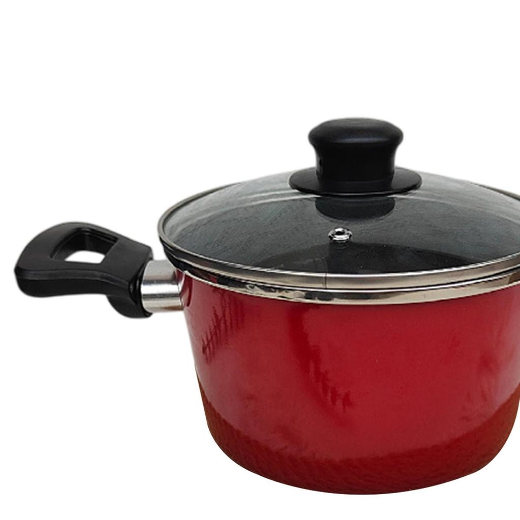 Enamel Soup Pot Multifunction Easy to Clean Colorfast Saucepan for Kitchen Restaurant Broth Chili Stew Housewarming Gift Travel