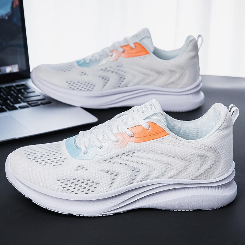 Sneakers women's new spring and autumn breathable mesh shoes flying woven mesh casual couple running shoes