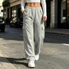 Damen High Waist Lässige Hose mit Taschen Farbe Entspannte Passform für den Alltag