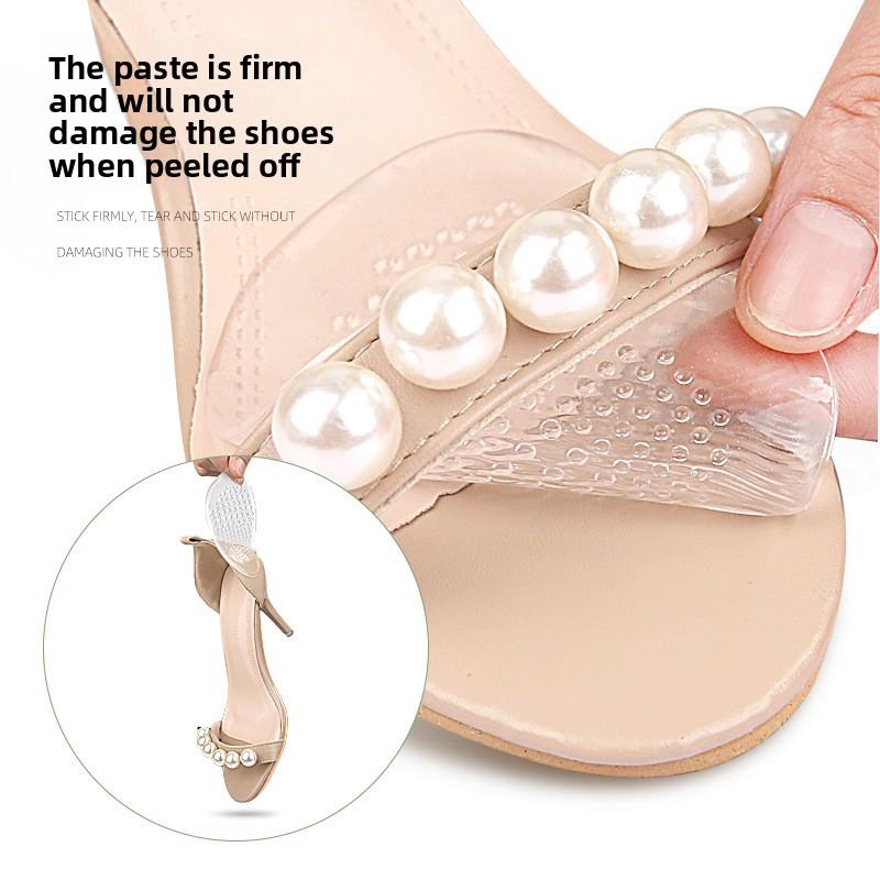 Transparent Forefoot Pad, Forefoot Pad, High Heels, Crystal Sticky Half-size Pad, Thickened Half-foot, Non-slip Half-pad.