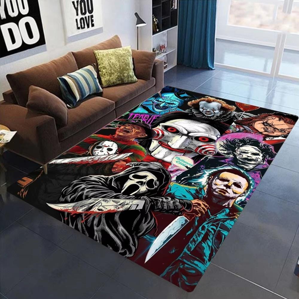 

New Halloween Carpet Horror Figure Pattern Rug Decoration Living Room Bedroom Outdoor Terrace Garden Home Rooms Beautiful Mat 40x60cm