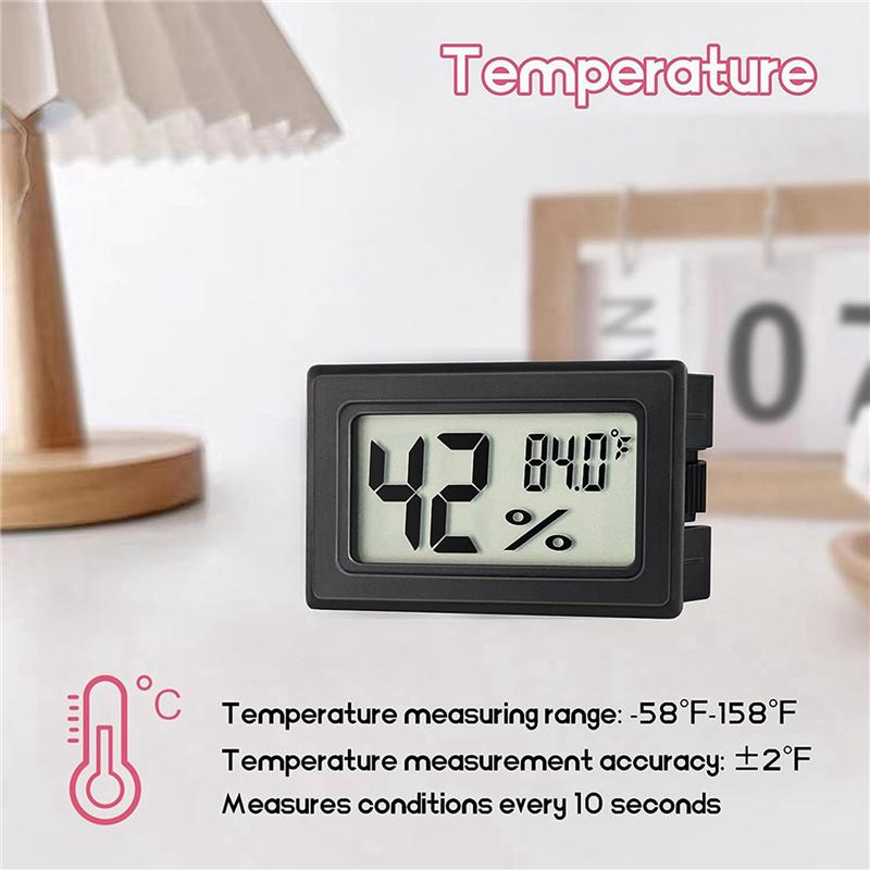 A96I-18er Pack Mini-Hygrometer Innen-Luftfeuchtigkeitsmesser Hygrometer Digitalthermometer Feuchtigkeit Mit (℉) Für Gewächshaus, Garten