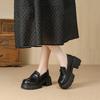 9266-23 British Style Heightened Platform Small Leather Shoes Women's 2025 Spring and Autumn New Versatile Retro Thick Heel Loafers