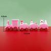 Christmas Wooden/Plastic Train Mini Painted Train Decoration Train Desktop Ornament For Xmas Party Winter Festival Gift