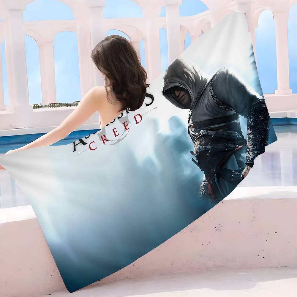 A-Assassin C-Creed Gaming Anime Strand Schwimmtuch Weiches Saugfähiges Waschlappen Kindergeschenke für Kinder Reise Camping Fitnessstudio