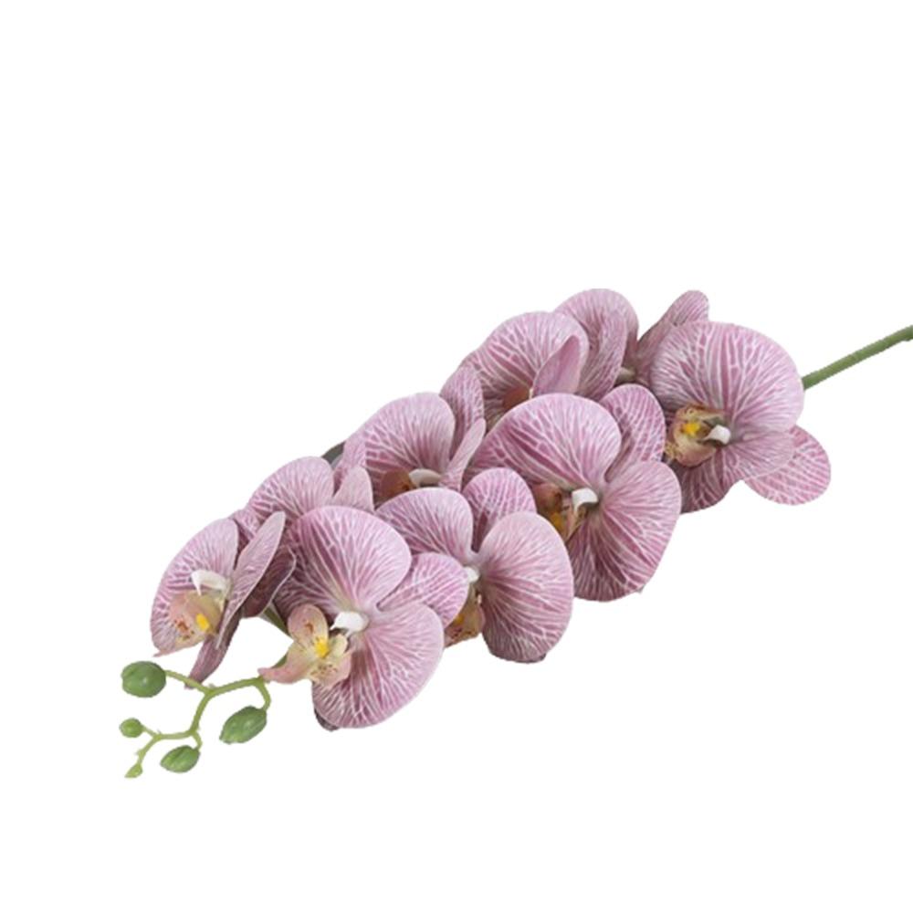 Ramură Artificială Phalaenopsis cu 9 Capete Imprimare 3D Orhidee Molie Falsă Acasă Grădină