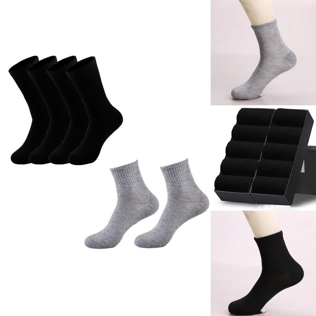 Superior Quality Men's Cotton Socks Moisture-wicking Anti-odor Crew Length