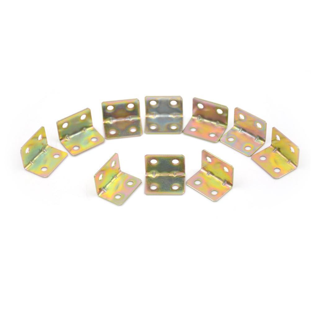 10 Pcs 25x25x16mm 90 Degree Metal Right Angle Bracket Shelf Support New