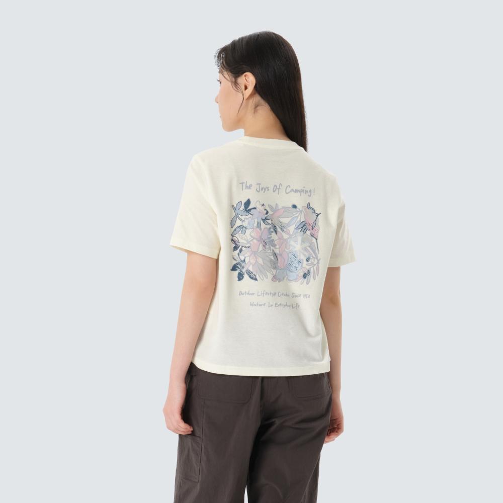[Snowpeak] Sorona Women's Tropical Short Sleeve T-shirt Butter Ivory (S26MWFTS71)