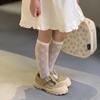 1 Pair Summer Mesh Socks for Kids Girl Solid Color Fashion Floral Children's Calf Sock Thin Breathable Elastic School Sock