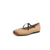 Krazing Pot Nubuck Fashion Spring Size 42 41 Beauty Flat with Women Round Toe Shoes Ballet Dancer Shallow Flats