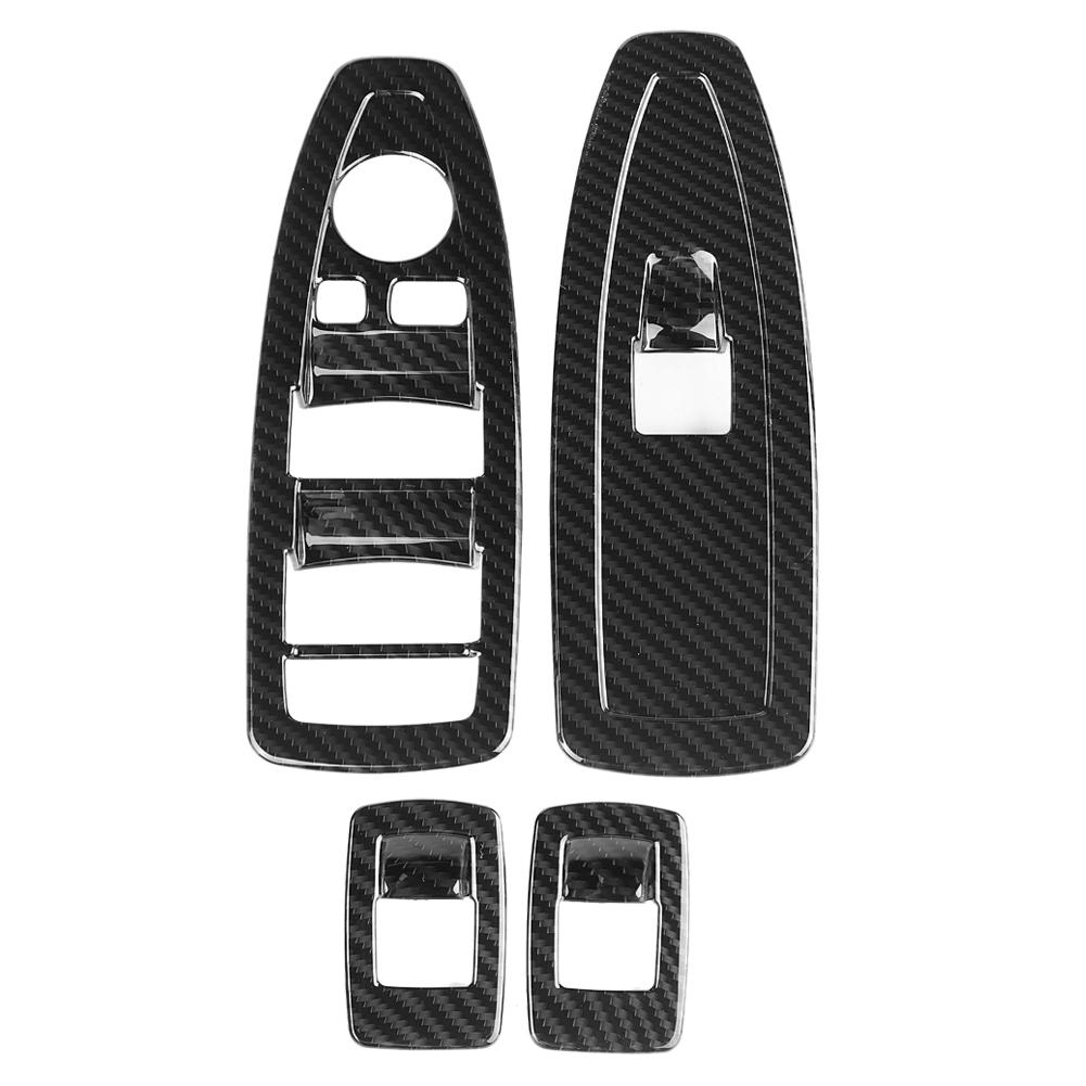 4pcs Carbon Fiber Style Window Lift Switch Frame Trim for BMW X1 16 19