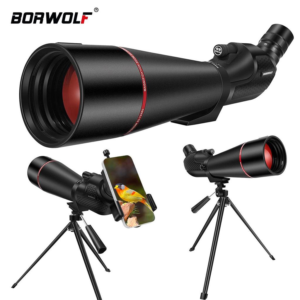 BORWOLF 25-75x80 ED Hochvergrößerndes Vogelbeobachtungs-Monokular - HD Große Blende für Mond- und Landschaftsbetrachtung.