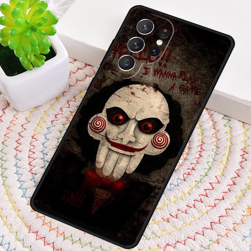 Saw Jigsaw Puppet TPU Phone Case For Samsung Galaxy note 10 pro S26 S25 S24 S23 S22 Ultra Plus S21 FE S20 Shockproof Cover
