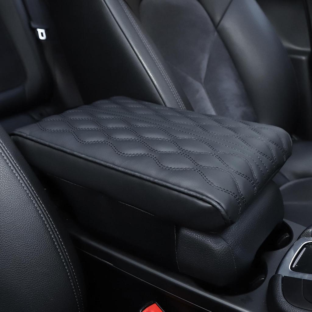 Universal Car Armrest Pad: Memory Foam Center Console Storage & Protective Cover