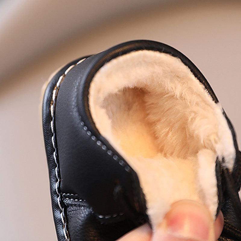 Baby Winterstiefel für Jungen & Mädchen im Alter von 1-3 Jahren Fleecegefüttert & Verdickt Weichsohlige Quetschschuhe für Kleinkinder