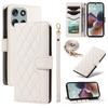 For Motorola Moto G56 5G Wallet Case Rhombus Leather Phone Cover with Strap