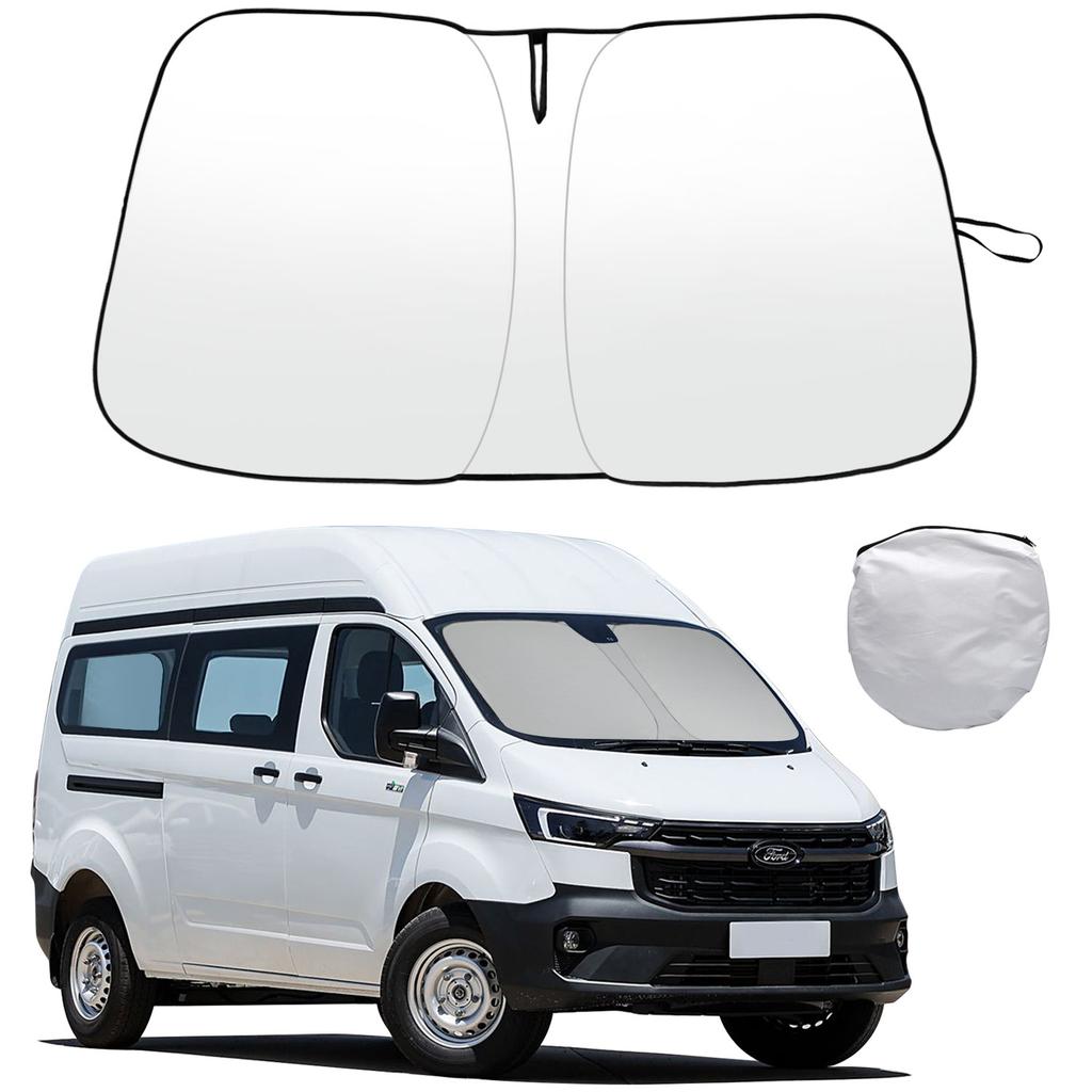 Car Window Sun Shade Front Windshield Custom For Ford Transit 2015-2024 Sunshade Cover Window Sun Visor Foldable Blocks UV Rays