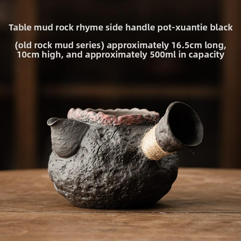 Grobes Keramik Tee-Kochset Holzkohleofen Komplettset für Milchtee-Zubereitung Kleiner Heimgebrauch Retro-Stil Wärmer Brühgerät