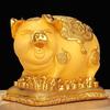 Gold Pig Coin Bank - Wealth-Attracting Figurine Gift for Children & Adults, Creative Birthday Present for Those Born in the Year of the Pig