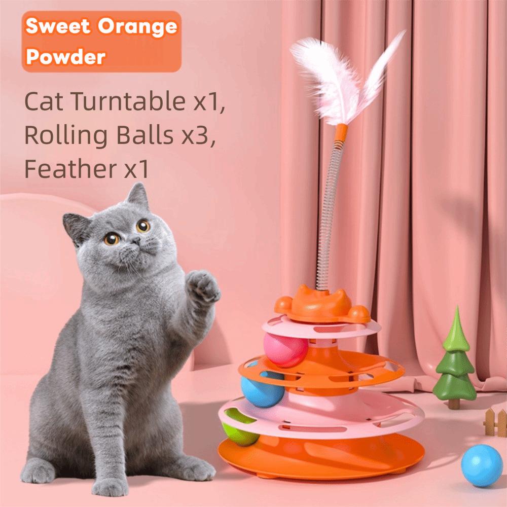 Physical Exerciser Kitten Toys 3 Layer Pet Plaything Fun Puzzle Game Cat Toy Tower  Multi-Cat