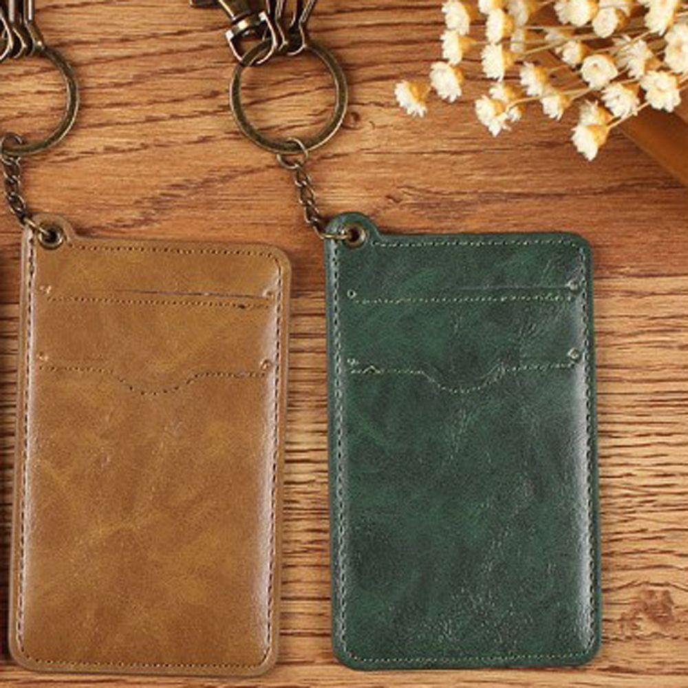 Access Control Card Double Sided Bank Card Credit ID Card Badge Case Card Holder Keychain Case Bag