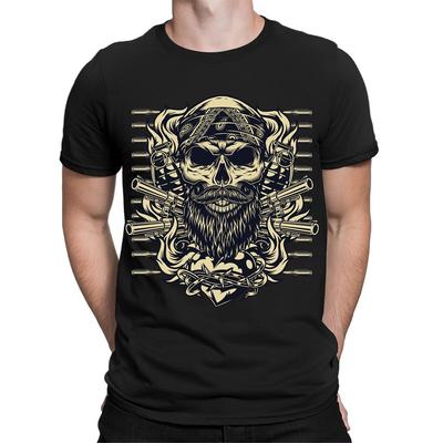 Skull Rocker Biker T-Shirts für Männer Lustiges Motorrad Biker Unisex T-Shirt