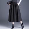 Women's Woolen A-line High Waist Midi Skirt: Thick, Fashionable Autumn/Winter Style