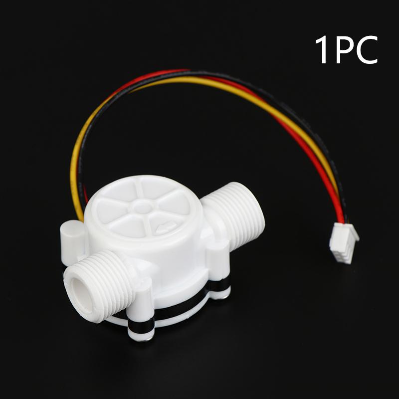 Hot Sale White PE Flow Sensor Series Digital Liquid Flow Sensor YF S401 S402 G3/4 G1/2 Hall Effect Inline Meter For RO Machine