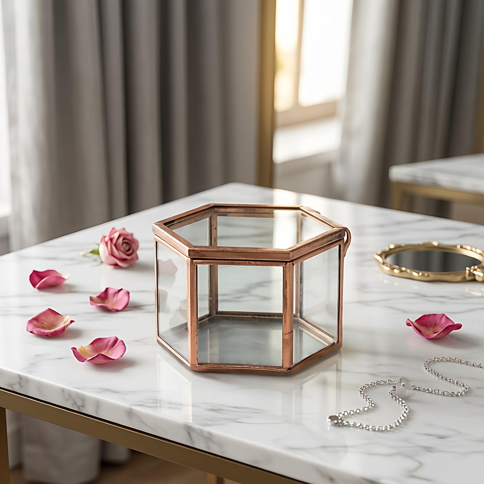 

Luxury Princess Jewelry Box - High-End Transparent Storage for Necklaces 8x6.8x4.5cm