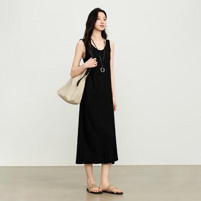 JOY SPEAKER Elegant Sleeveless Maxi Dress