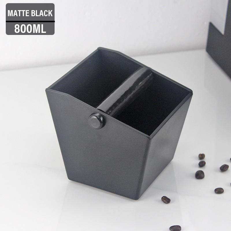 800ml ABS Kaffeesatzbehälter Espresso Knock Box Mülleimer für Kaffeereste mit abnehmbarer Knock Bar Barista Maschinenzubehör
